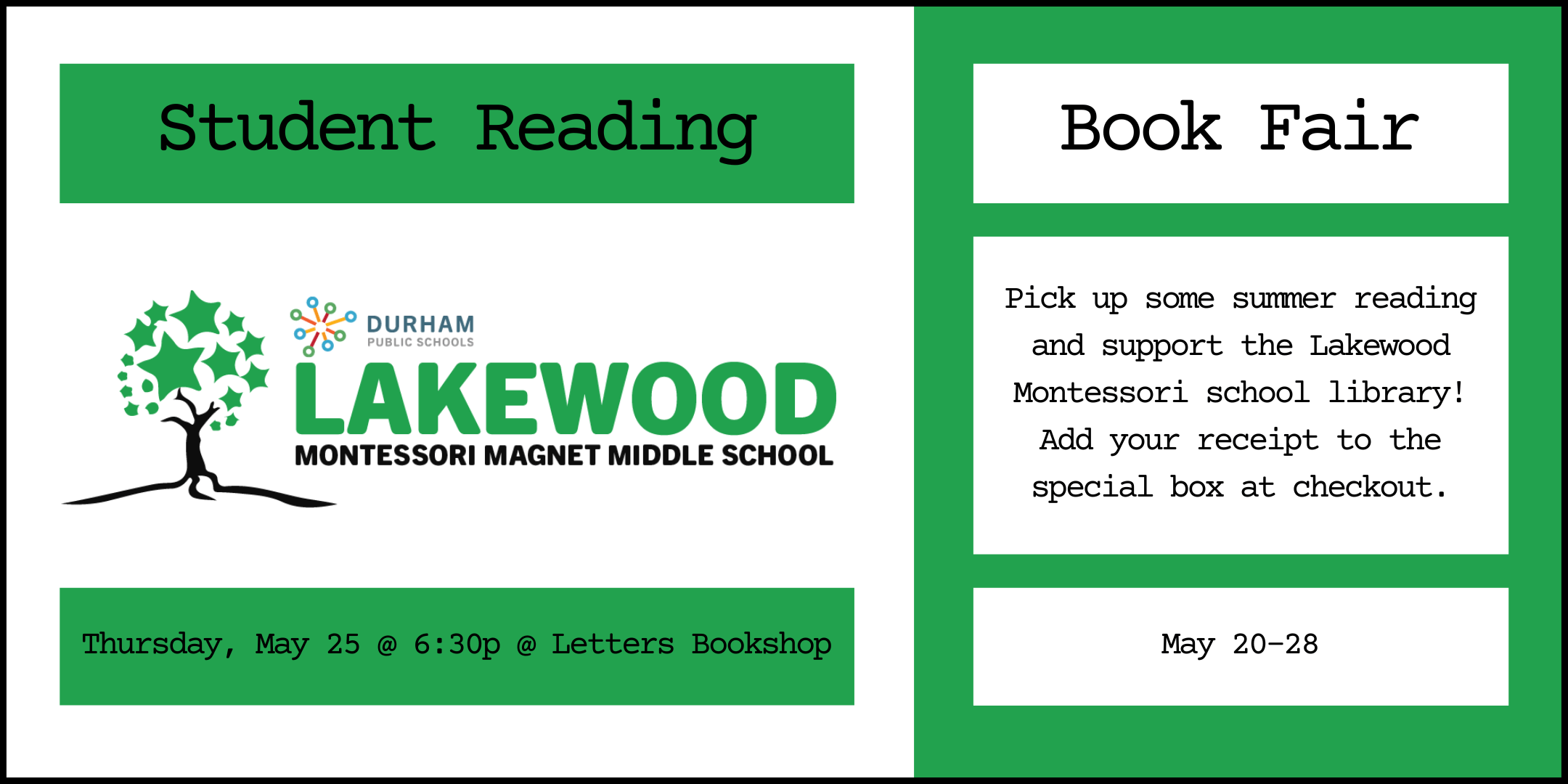 May 25 Lakewood Montessori Student Reading